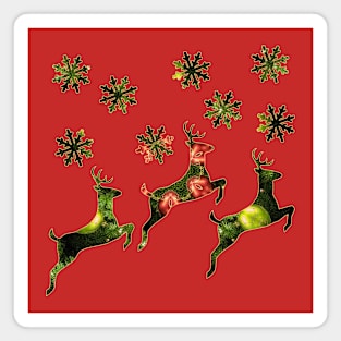 Christmas Decoration in Green and Red Magnet